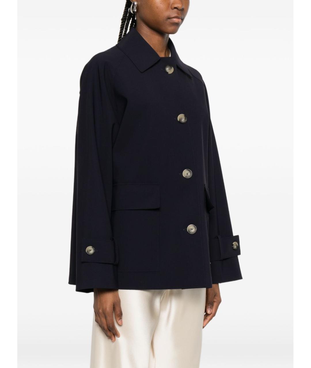 HARRIS WHARF LONDON Темно-синее полиамидовое пальто, фото 3