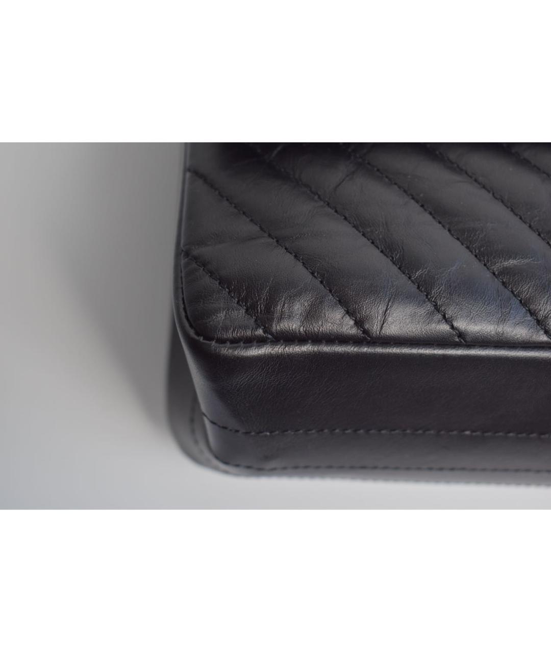 CHANEL Черная кожаная сумка через плечо, фото 6