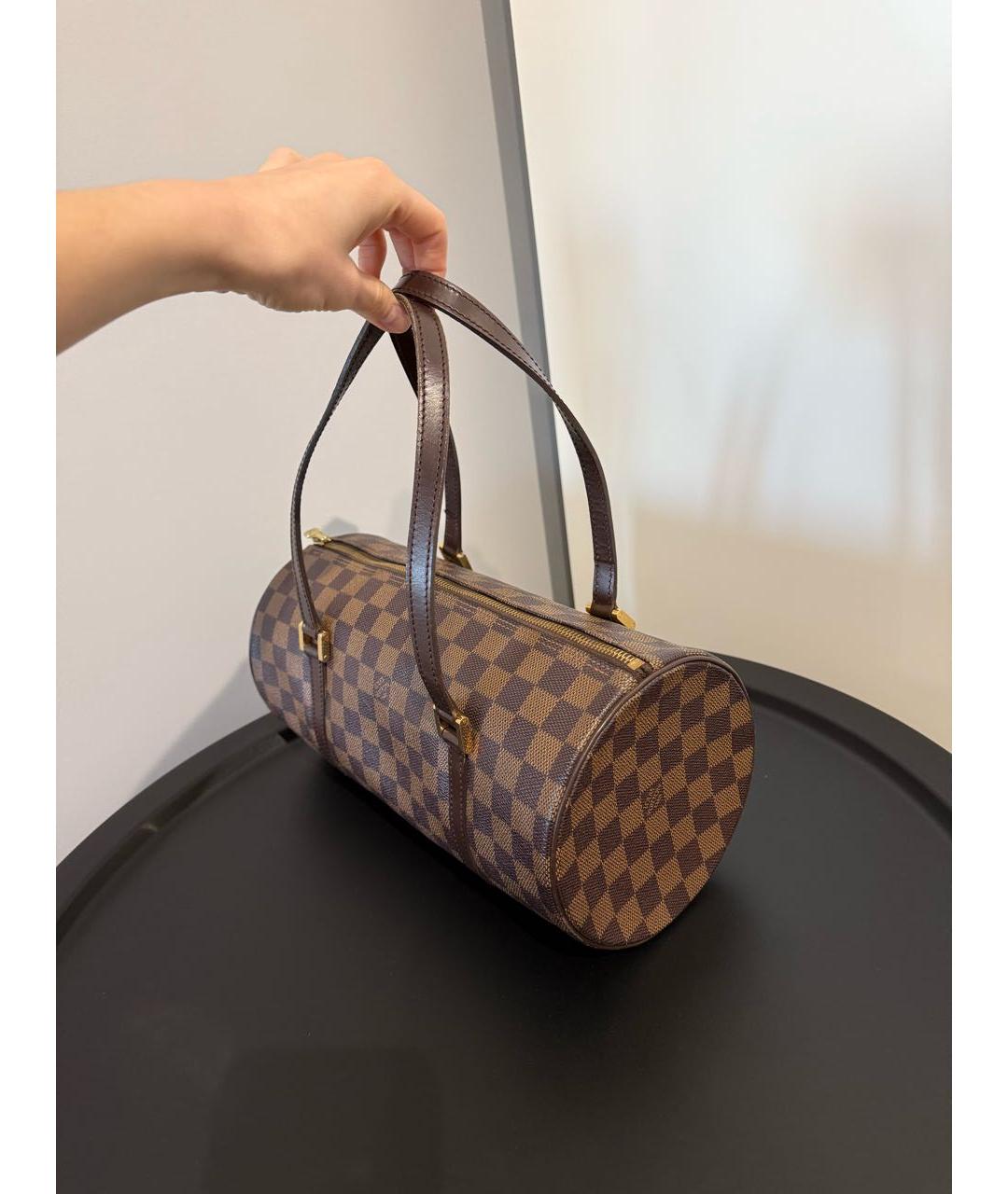 LOUIS VUITTON Коричневая сумка с короткими ручками, фото 4