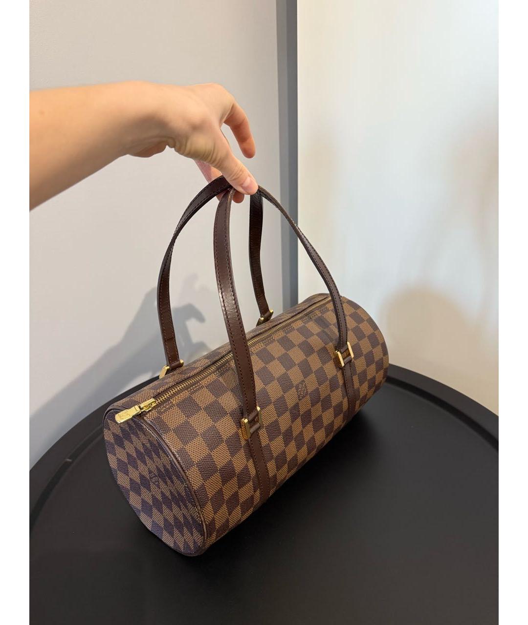LOUIS VUITTON Коричневая сумка с короткими ручками, фото 3