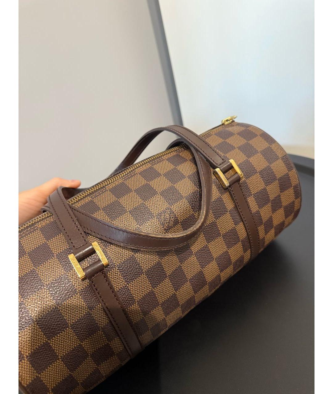 LOUIS VUITTON Коричневая сумка с короткими ручками, фото 7