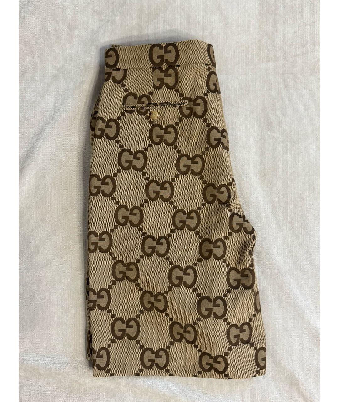 GUCCI Горчичные хлопковые шорты, фото 6