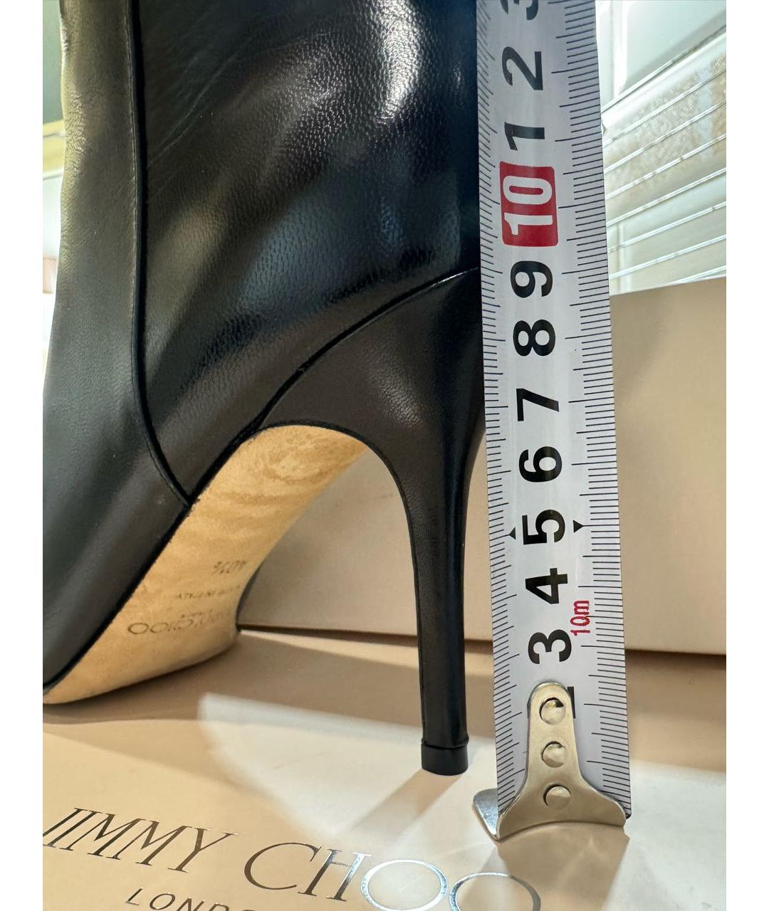 JIMMY CHOO Черные кожаные ботильоны, фото 5