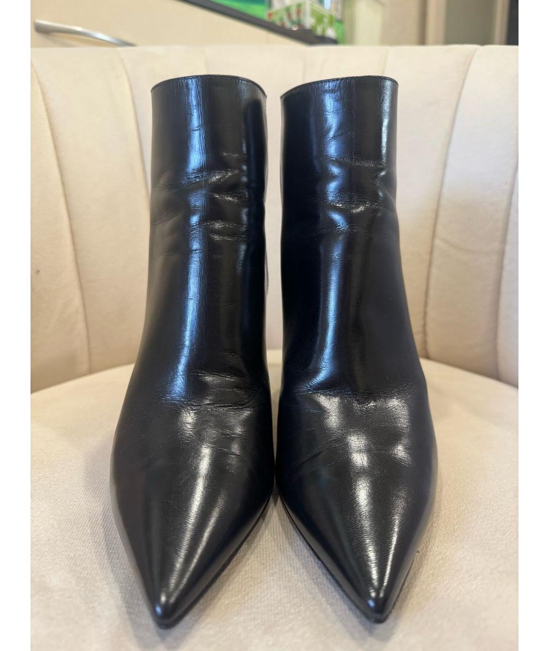 JIMMY CHOO Черные кожаные ботильоны, фото 2
