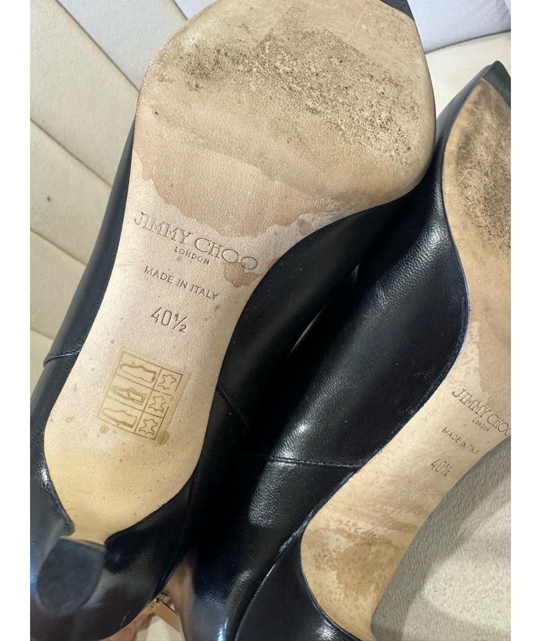 JIMMY CHOO Черные кожаные ботильоны, фото 7