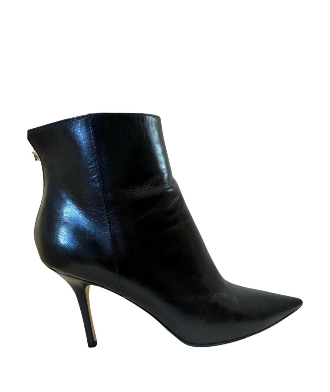 JIMMY CHOO Черные кожаные ботильоны, фото 1