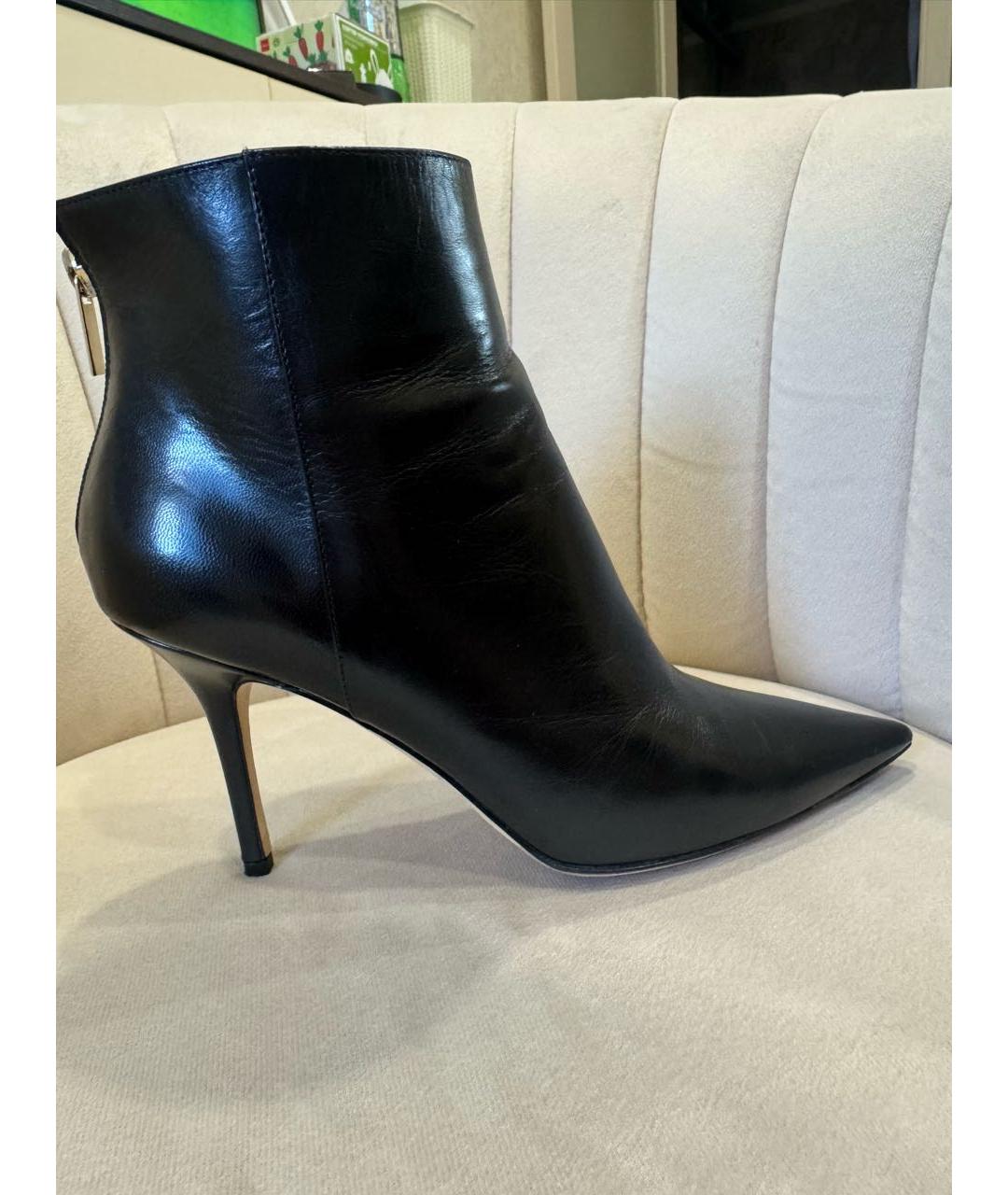 JIMMY CHOO Черные кожаные ботильоны, фото 8