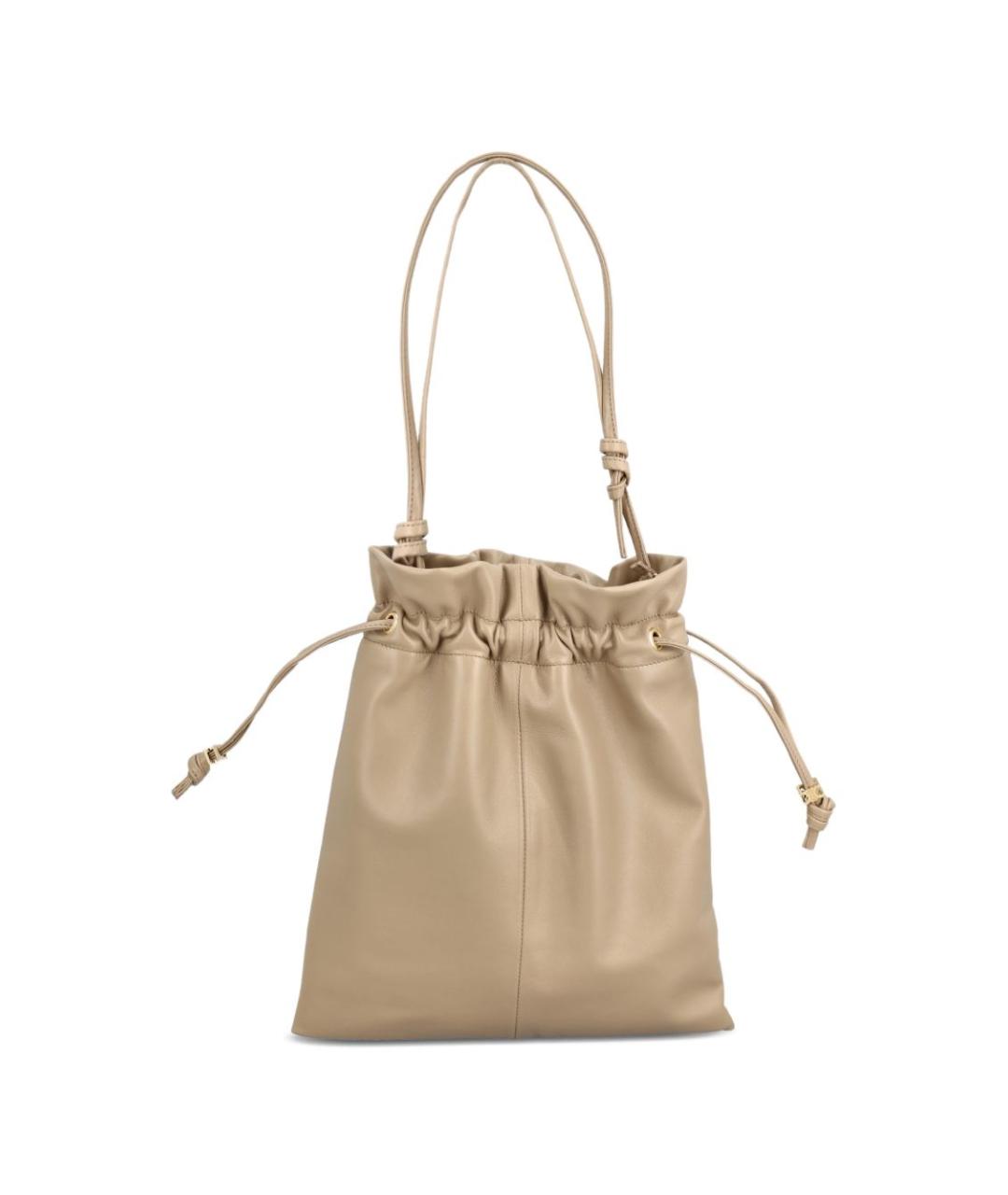 CELINE Бежевая кожаная сумка через плечо, фото 3