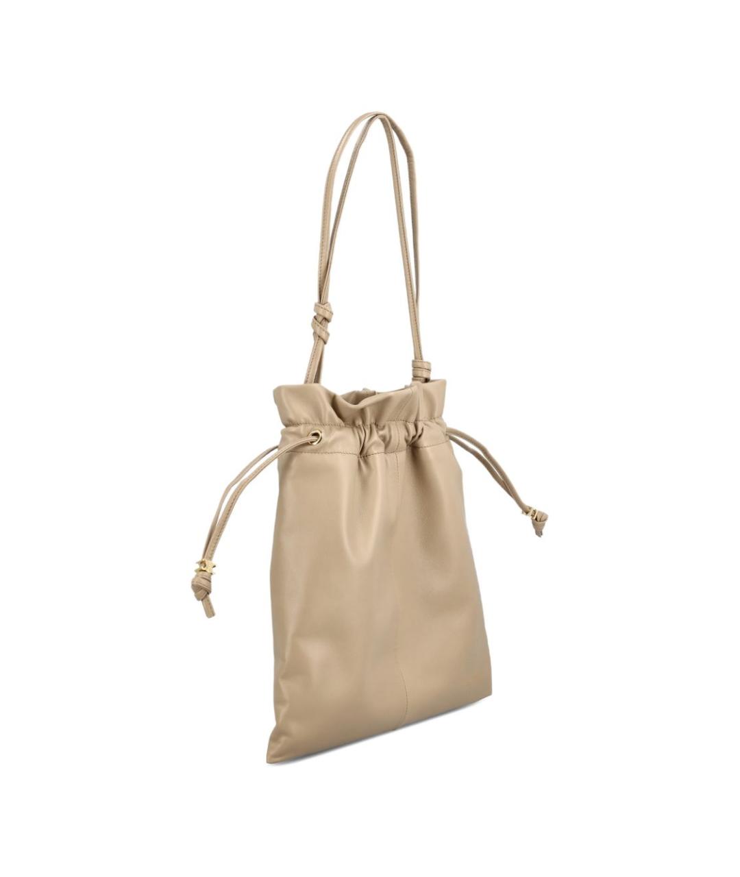 CELINE Бежевая кожаная сумка через плечо, фото 2