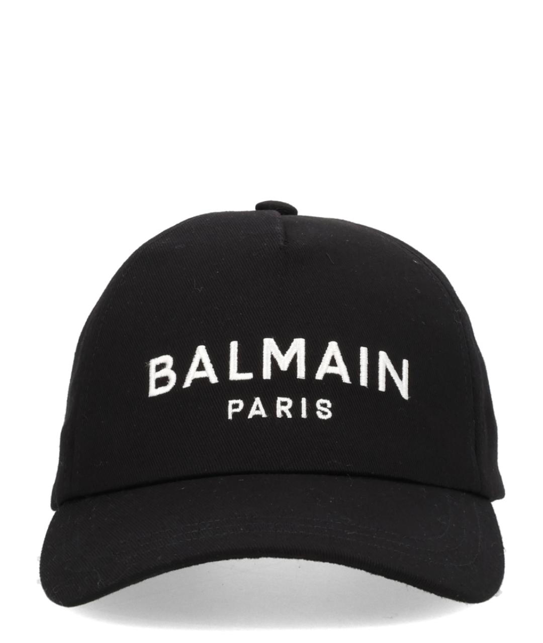BALMAIN Черная хлопковая кепка/бейсболка, фото 1