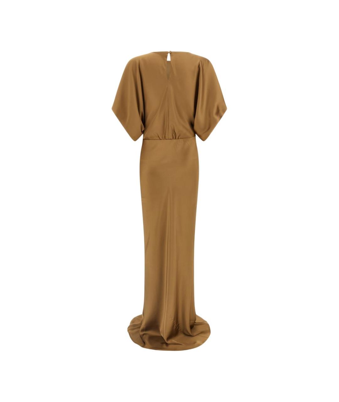 NORMA KAMALI Бежевое полиэстеровое вечернее платье, фото 4