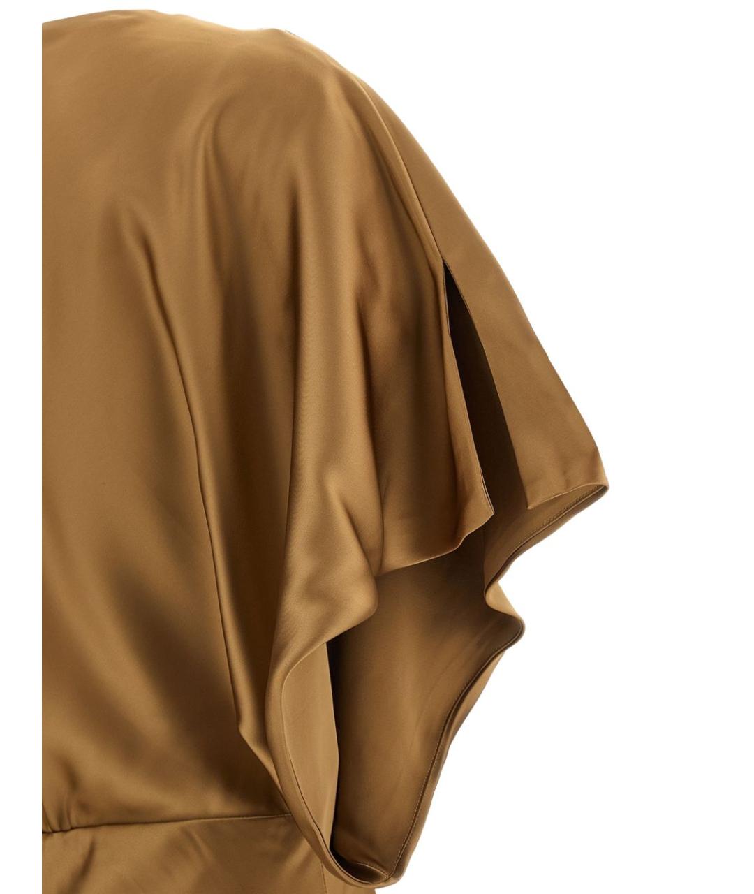 NORMA KAMALI Бежевое полиэстеровое вечернее платье, фото 3