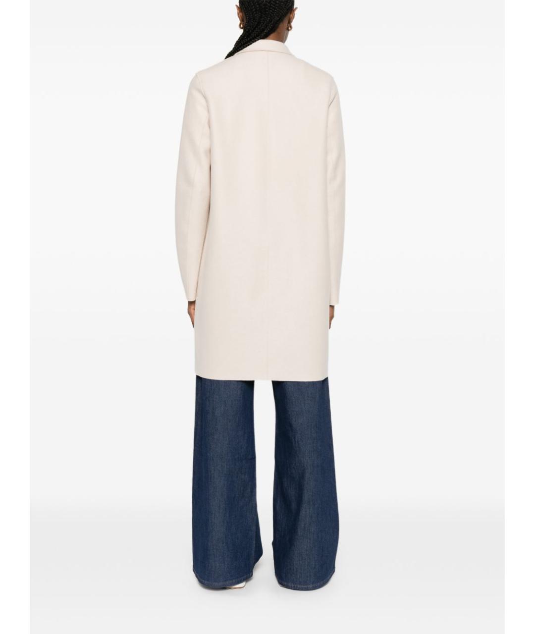 HARRIS WHARF LONDON Бежевое шерстяное пальто, фото 5