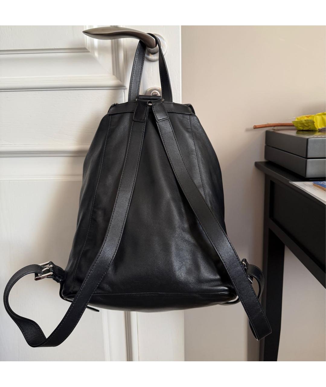 PRADA Черный кожаный рюкзак, фото 2