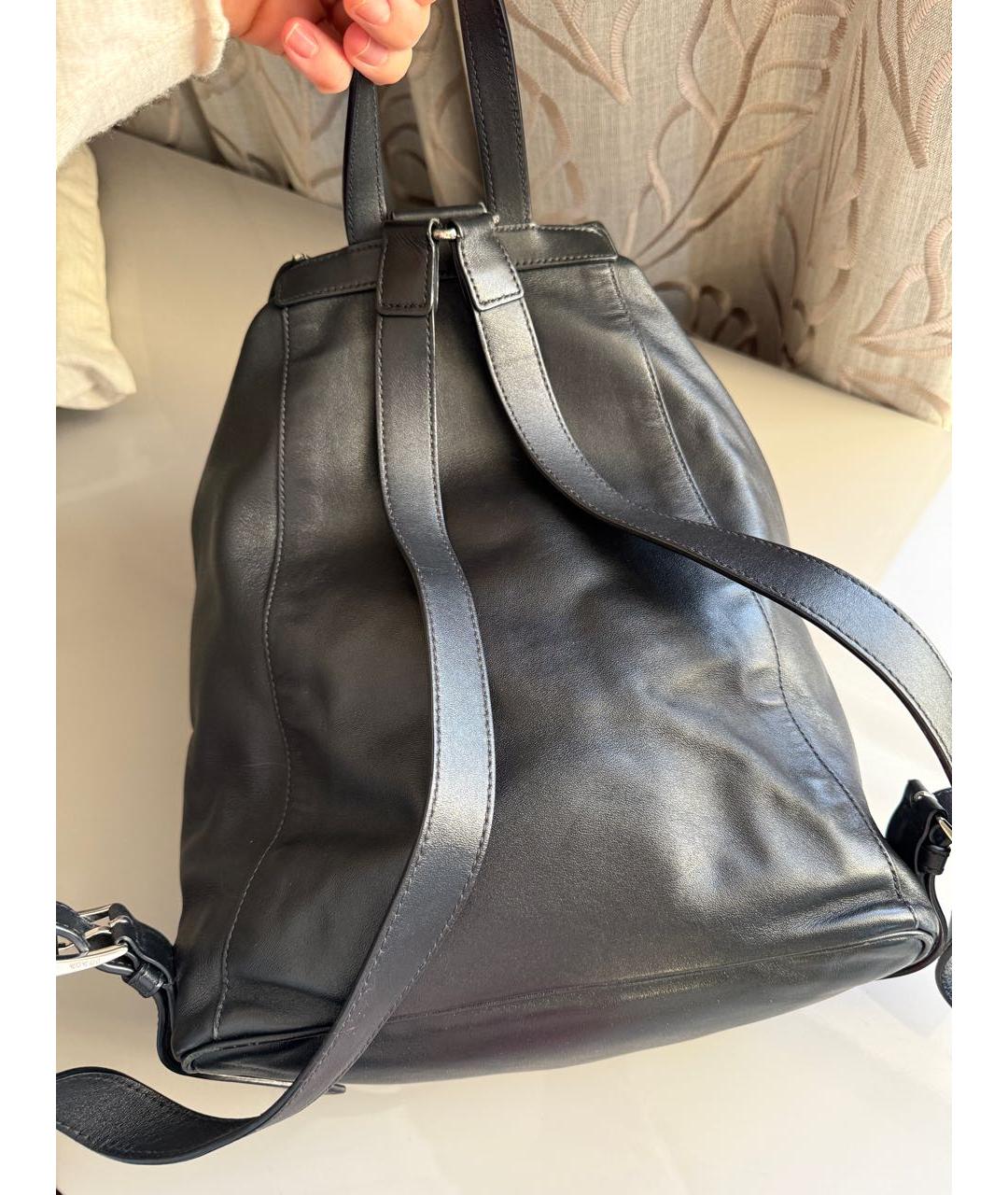 PRADA Черный кожаный рюкзак, фото 8