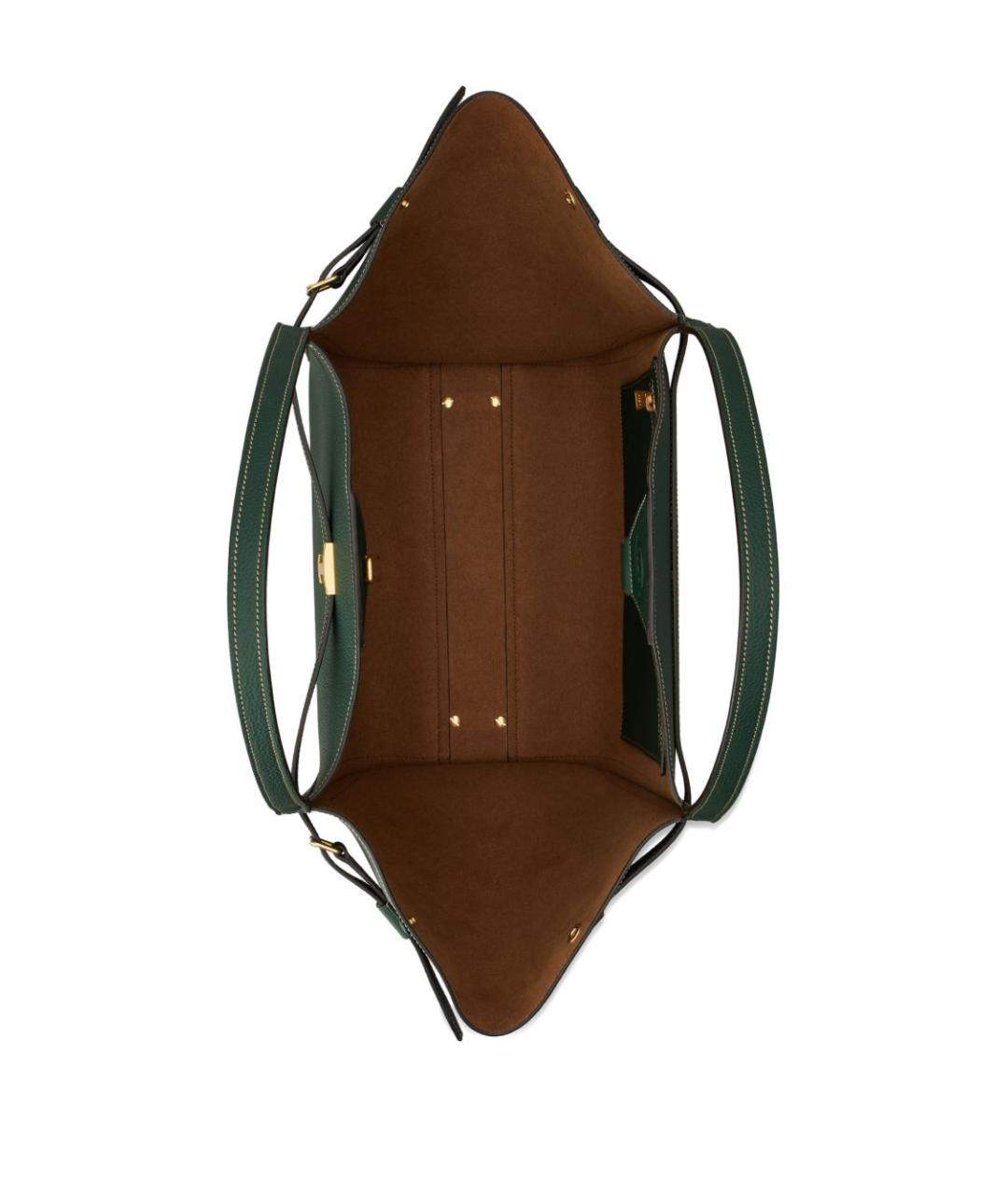 TOD'S Зеленая кожаная сумка тоут, фото 5