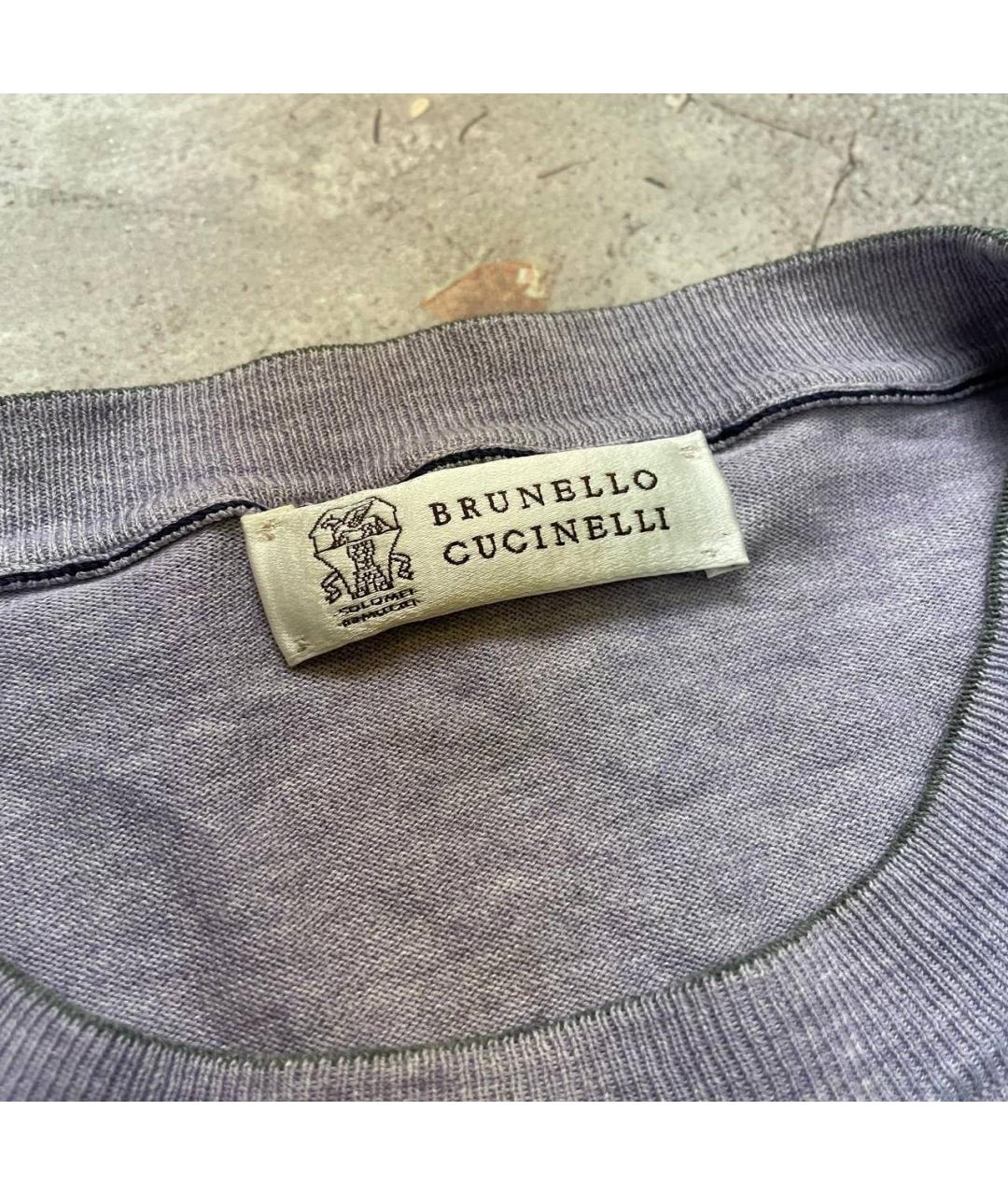 BRUNELLO CUCINELLI Фиолетовый хлопковый джемпер / свитер, фото 4