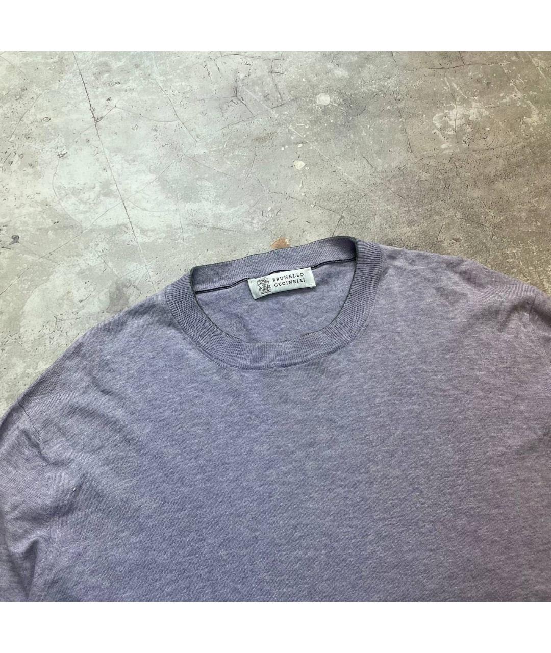 BRUNELLO CUCINELLI Фиолетовый хлопковый джемпер / свитер, фото 2