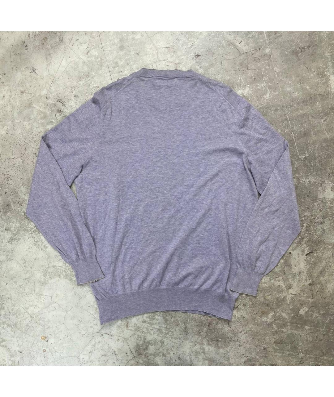 BRUNELLO CUCINELLI Фиолетовый хлопковый джемпер / свитер, фото 3