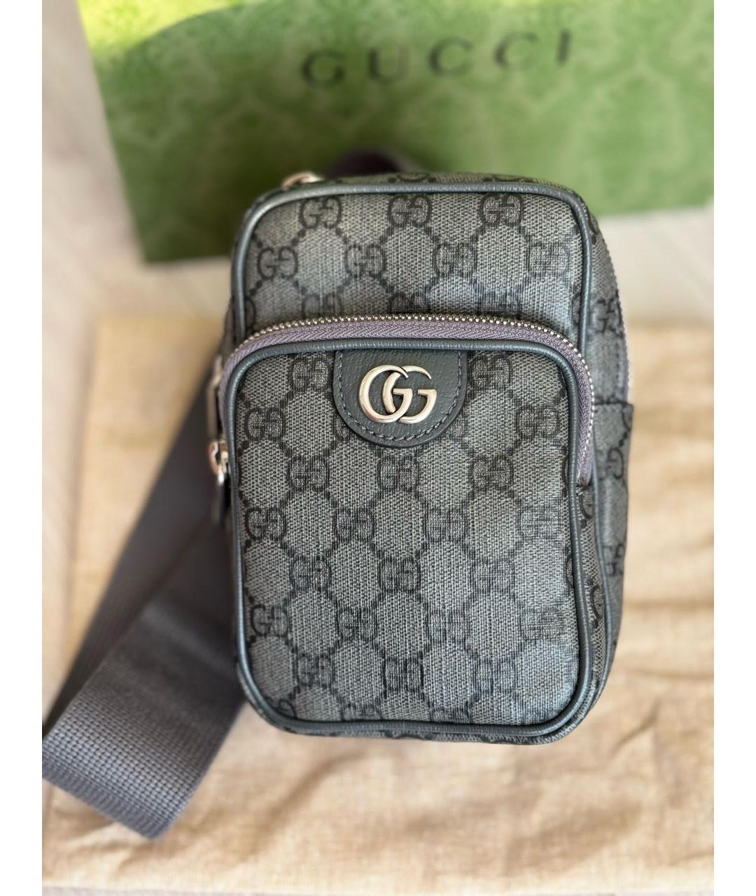 GUCCI Серая сумка на плечо, фото 4