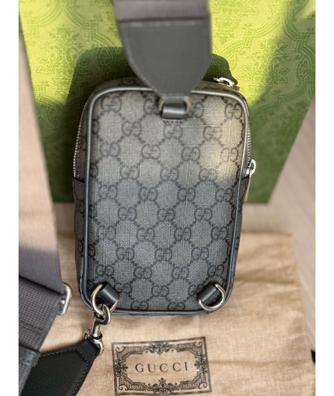 GUCCI Серая сумка на плечо, фото 3