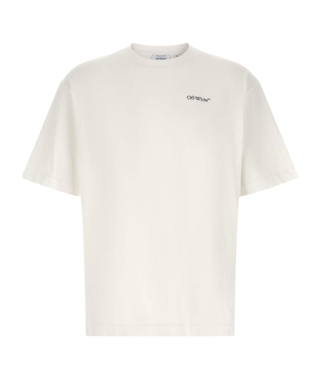 OFF-WHITE Белая хлопковая футболка, фото 1