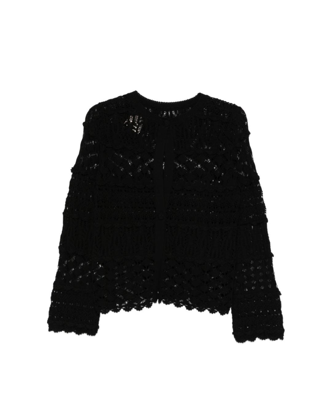 SEMICOUTURE Черный хлопковый кардиган, фото 2