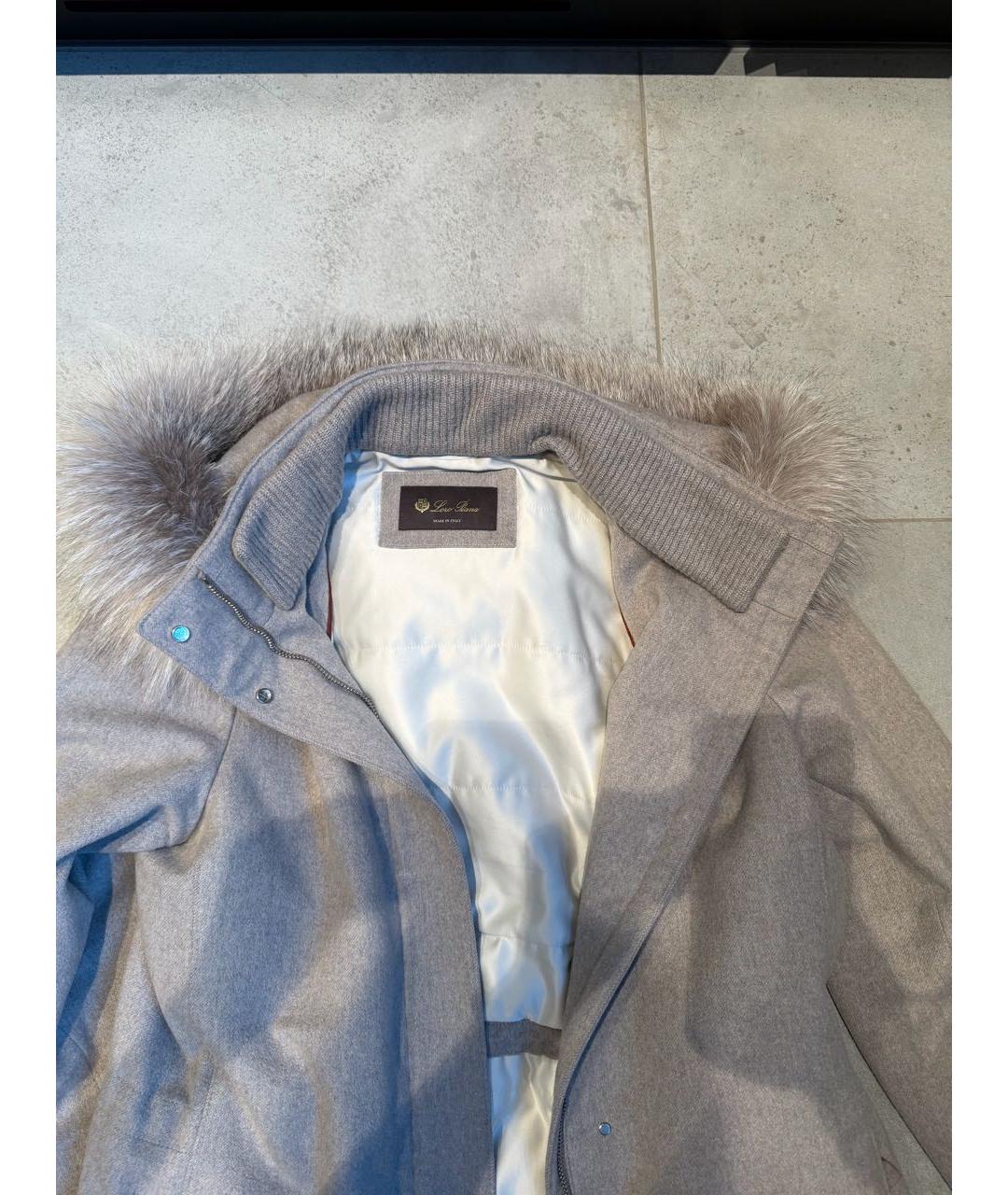 LORO PIANA Серая кашемировая парка, фото 3