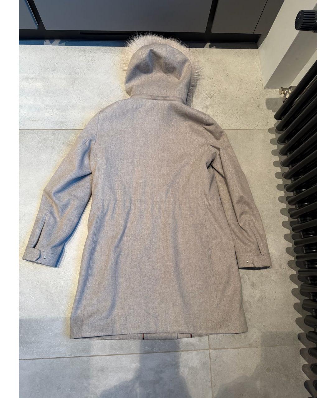 LORO PIANA Серая кашемировая парка, фото 2