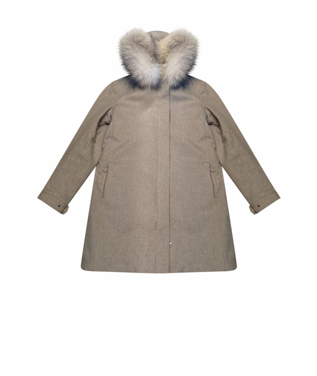 LORO PIANA Серая кашемировая парка, фото 1