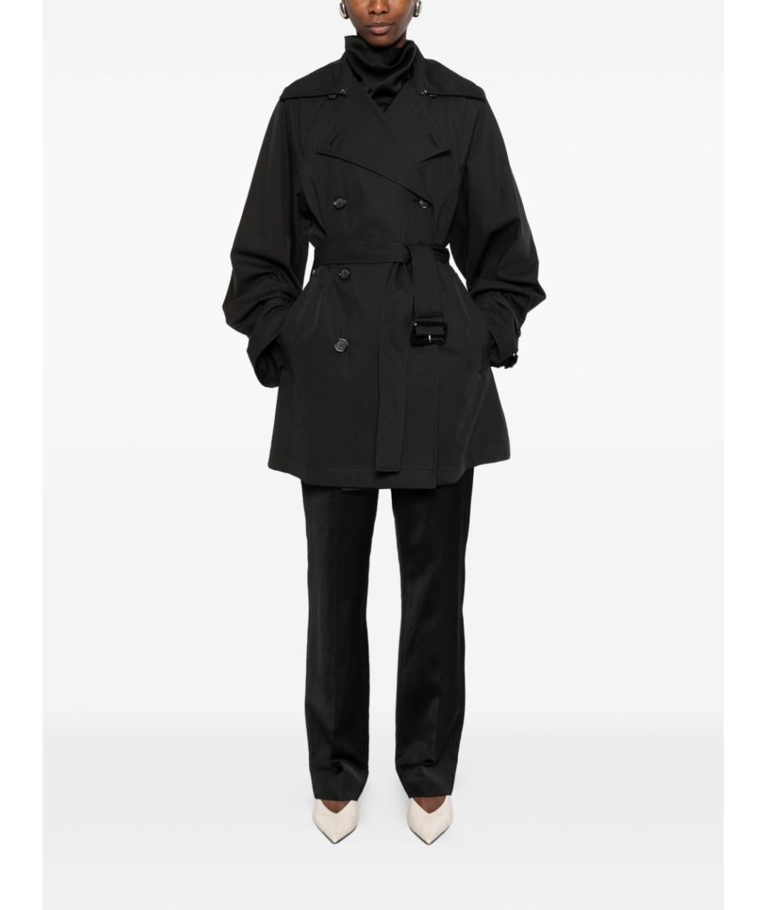 TOTEME Черный хлопковый тренч/плащ, фото 4