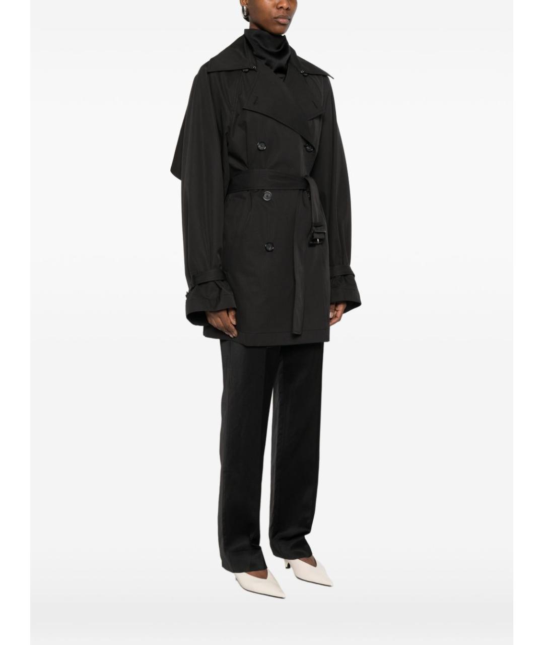 TOTEME Черный хлопковый тренч/плащ, фото 5