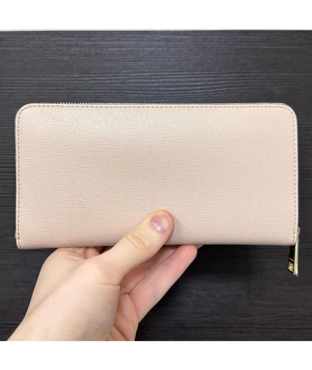 FURLA Бежевый кожаный кошелек, фото 2