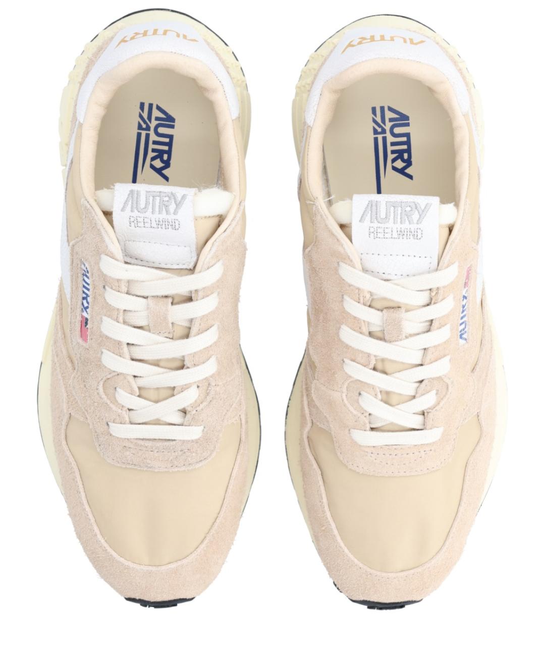AUTRY Бежевые синтетические низкие кроссовки / кеды, фото 4