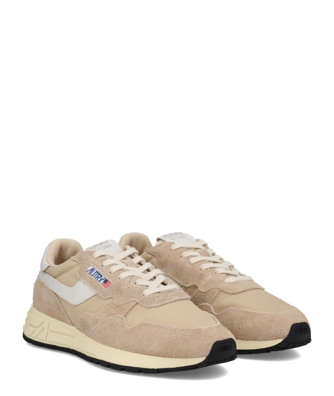 AUTRY Бежевые синтетические низкие кроссовки / кеды, фото 2