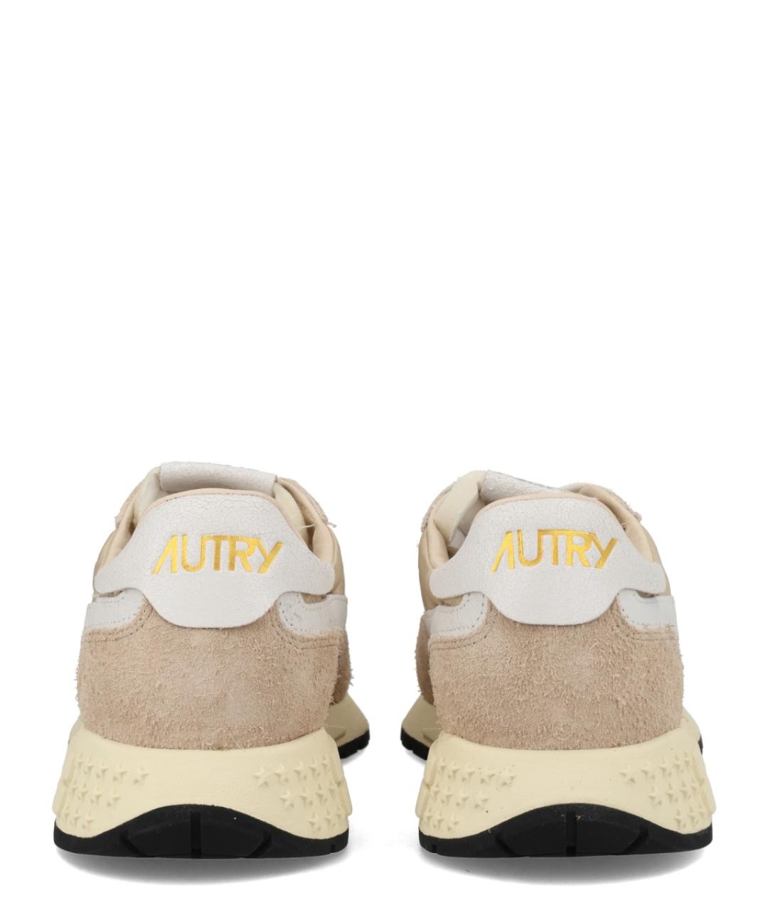 AUTRY Бежевые синтетические низкие кроссовки / кеды, фото 3