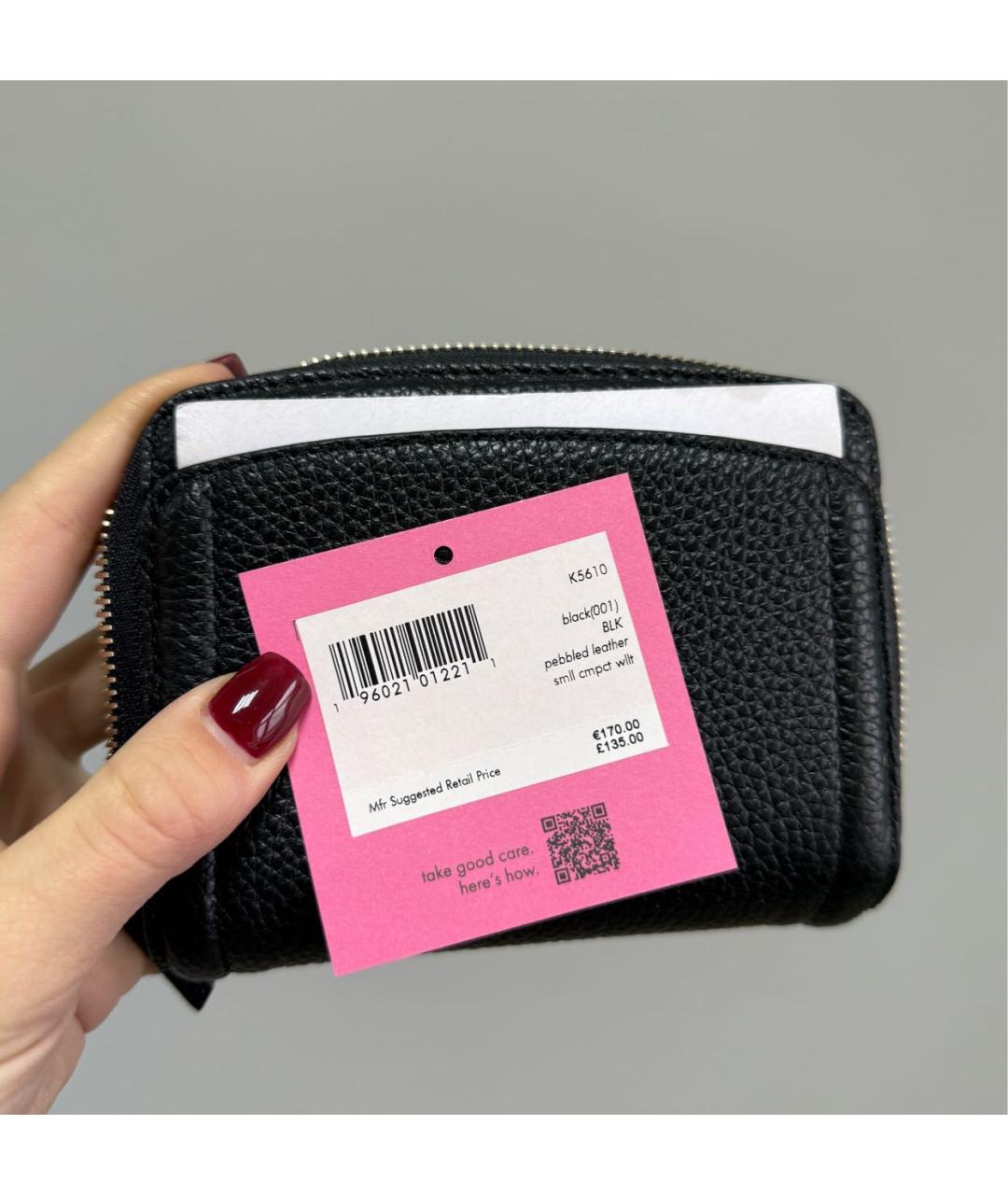 KATE SPADE Черный кожаный кошелек, фото 4