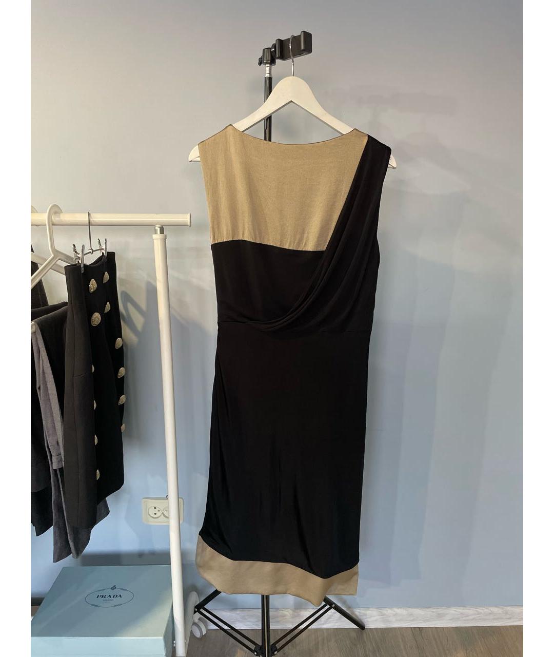 ALBERTA FERRETTI Черное шелковое вечернее платье, фото 2