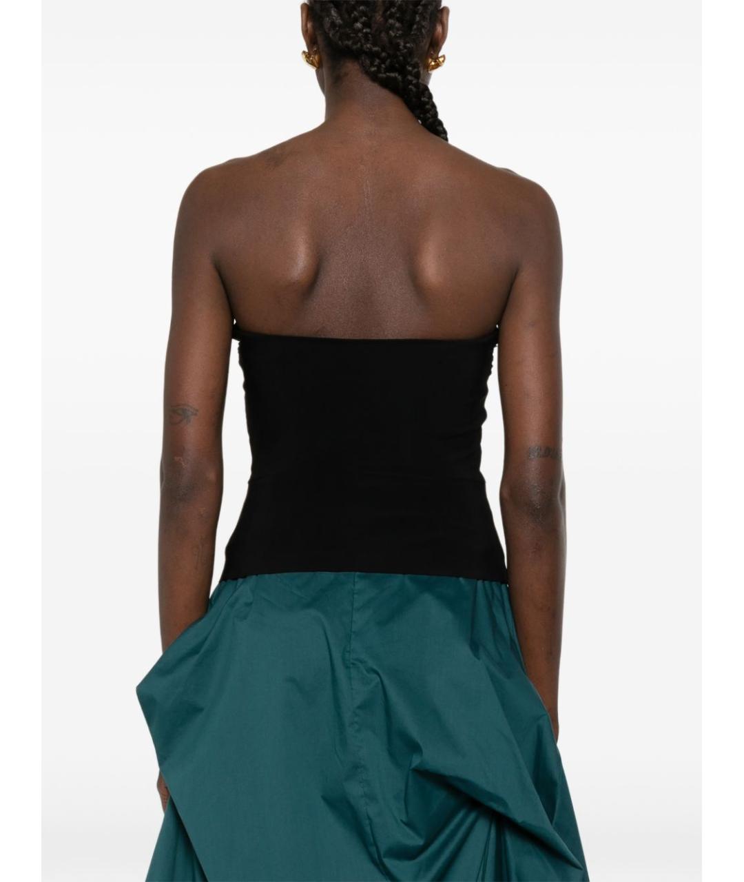 NORMA KAMALI Черная полиэстеровая майка, фото 5