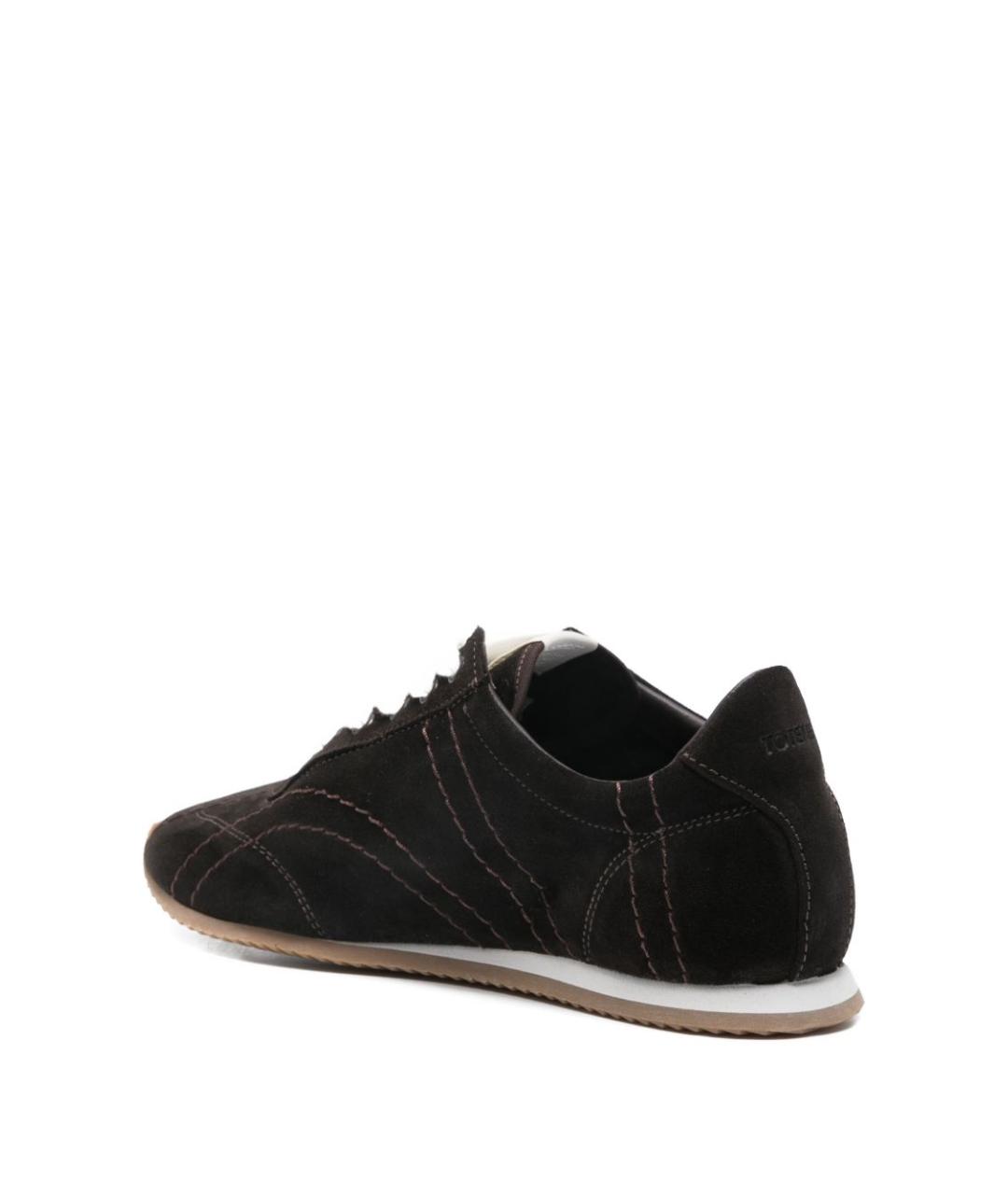 TOTEME Коричневые замшевые кроссовки, фото 3