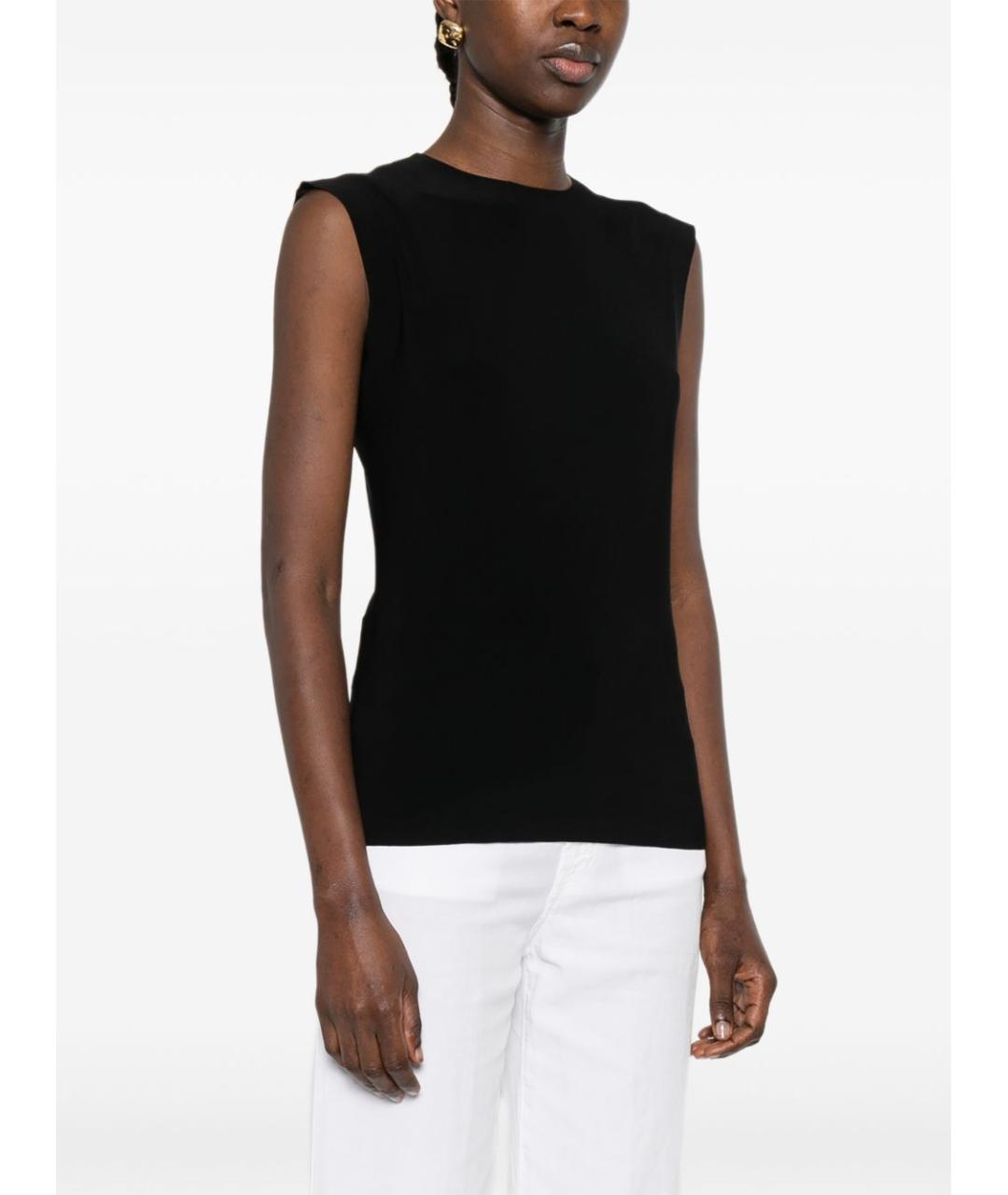 NORMA KAMALI Черная полиэстеровая майка, фото 5