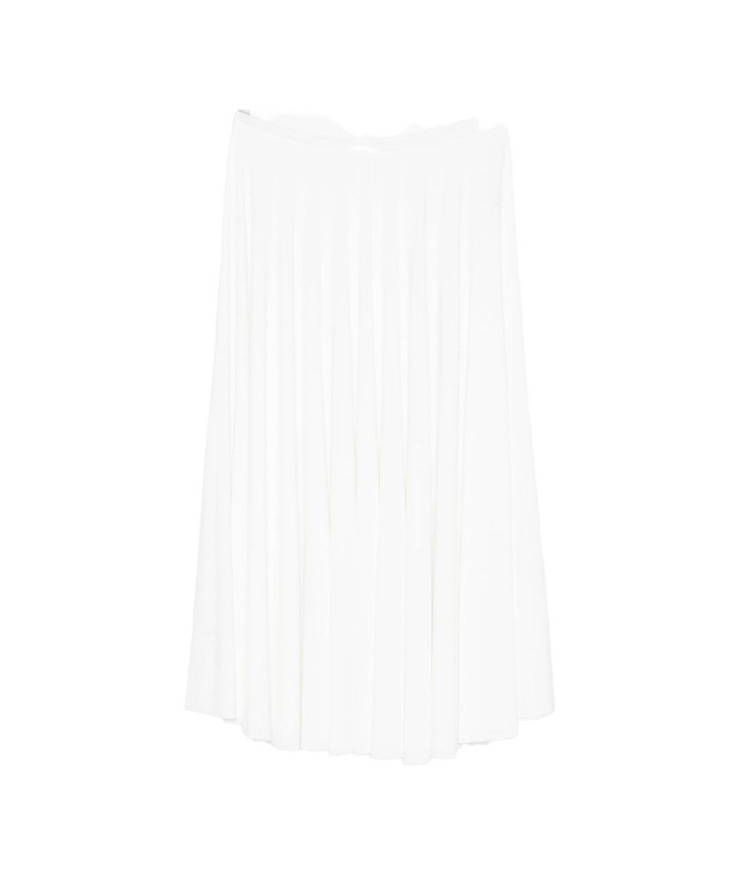 NORMA KAMALI Белая полиэстеровая юбка миди, фото 1