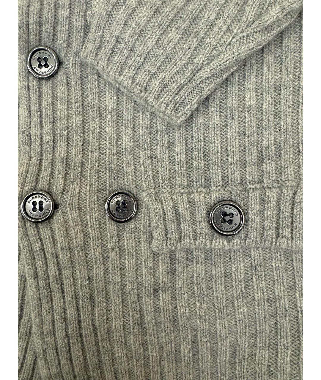 BURBERRY Серый кашемировый жакет / жилет, фото 4