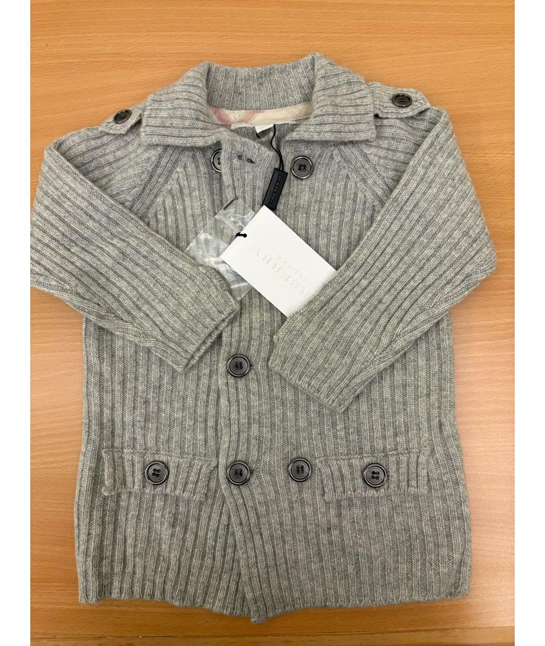 BURBERRY Серый кашемировый жакет / жилет, фото 5