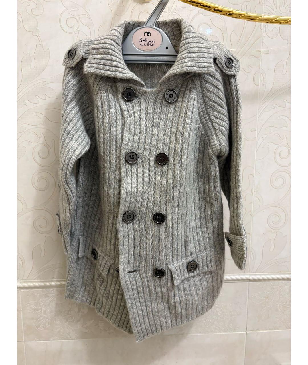 BURBERRY Серый кашемировый жакет / жилет, фото 6