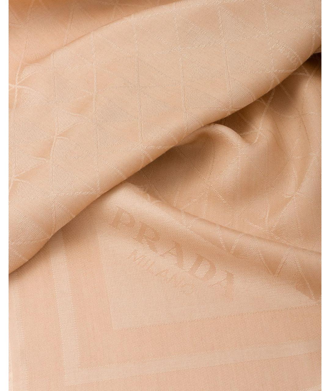 PRADA Бежевый шерстяной платок, фото 2