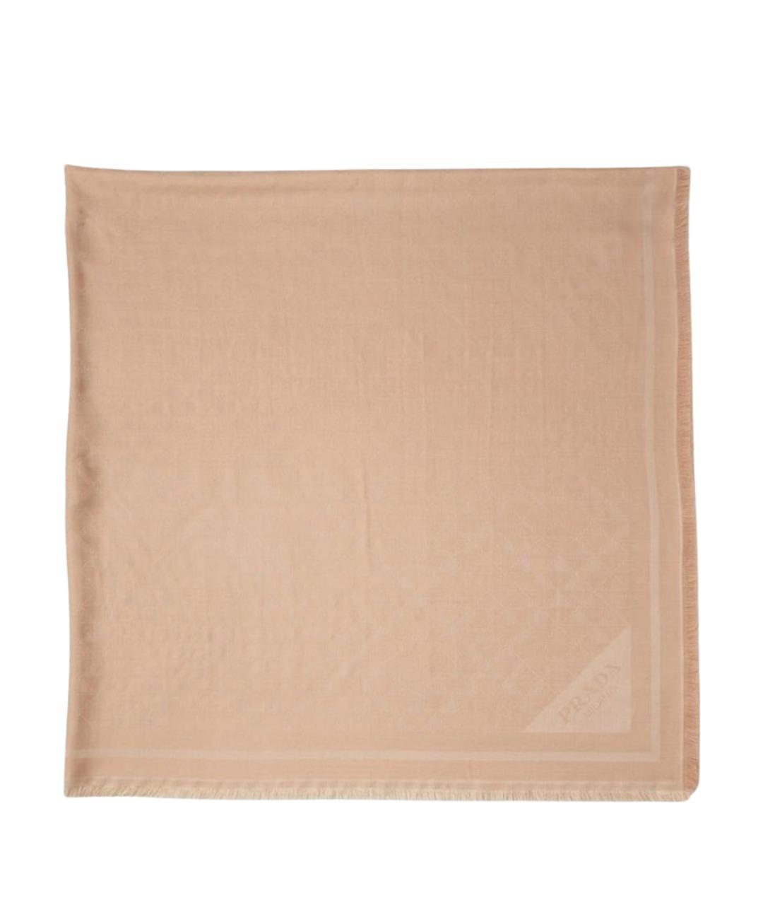 PRADA Бежевый шерстяной платок, фото 1