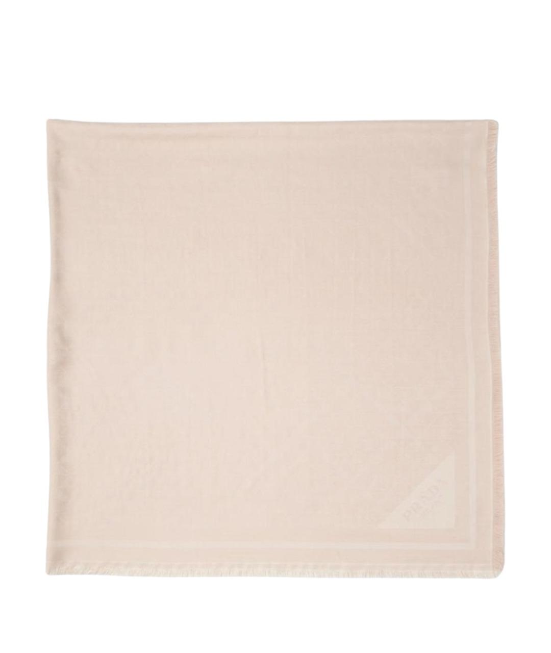 PRADA Бежевый шерстяной платок, фото 1