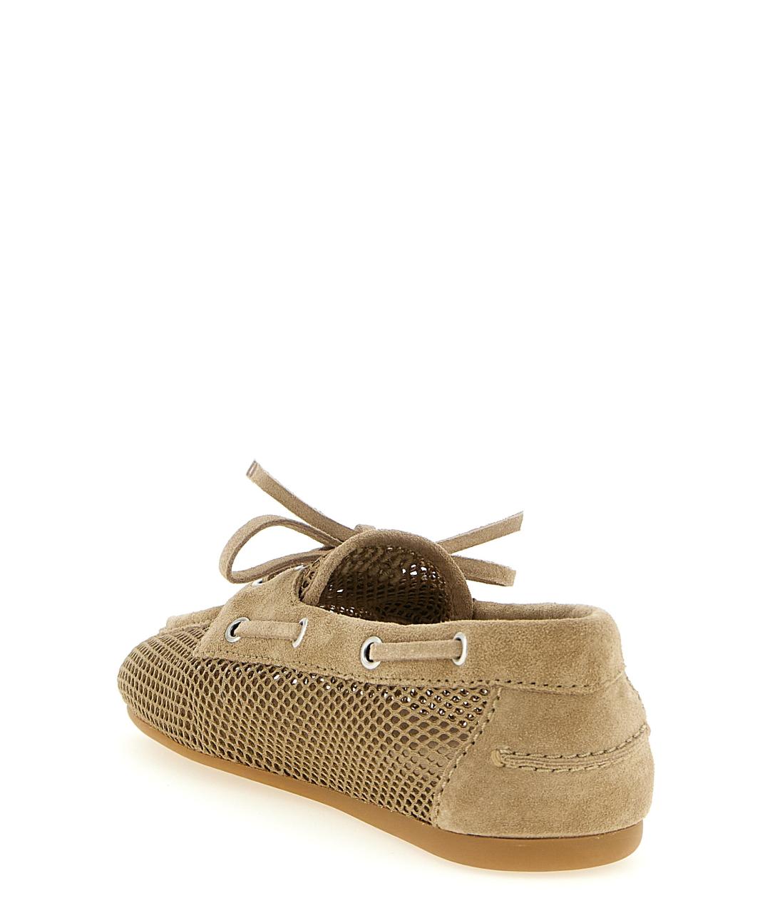 MIU MIU Бежевые замшевые лоферы, фото 3