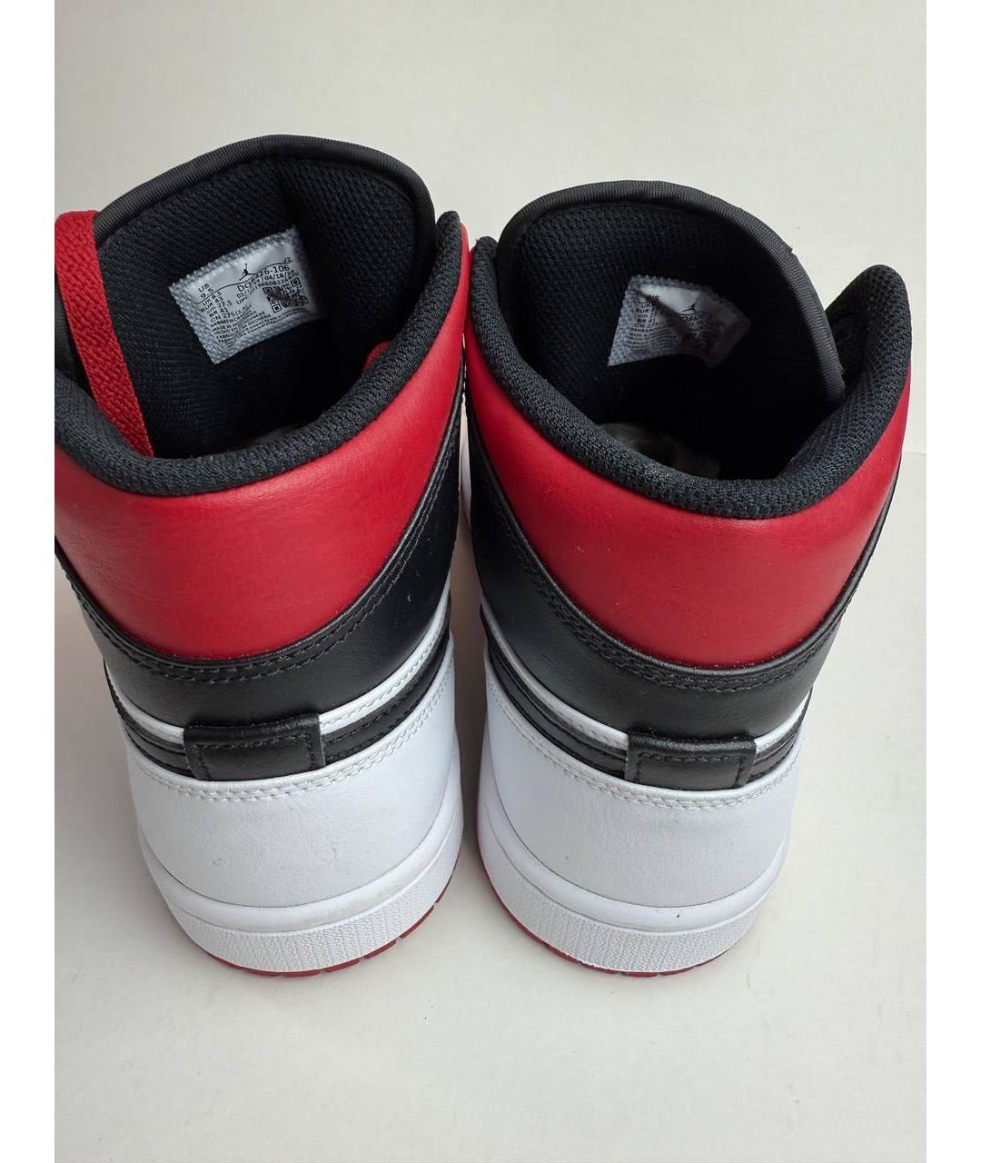 JORDAN Кожаные высокие кроссовки / кеды, фото 4